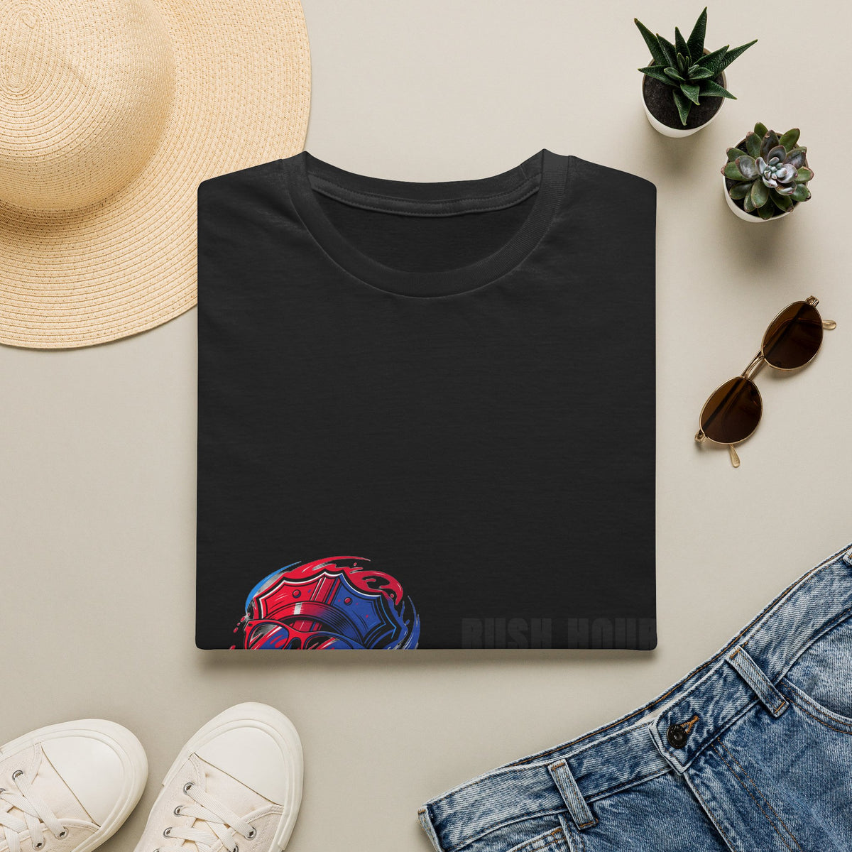 Rush Hour Energy Bold Abstract Fluid Art White Graphic Tee - Trending Now - September 2026
