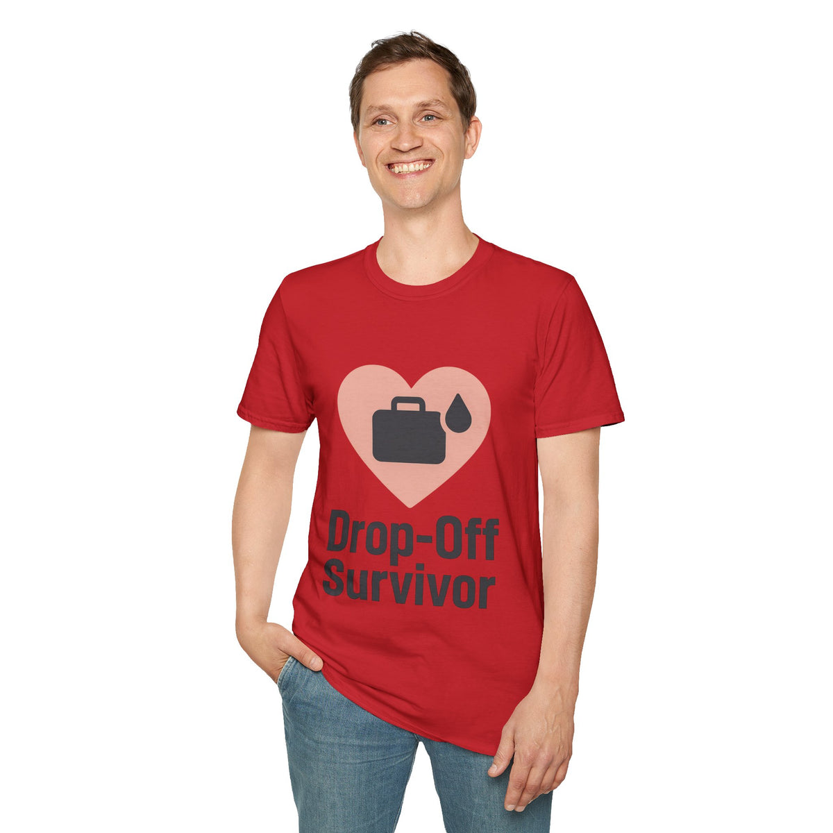 Drop-Off Survivor T-Shirt — Heart & Inkjet Printer Rescue Tee - Trending Now - August 2026