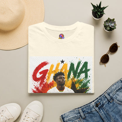 Ghana Football Player Graphic T-Shirt — Ghana Colors & Kudus Print