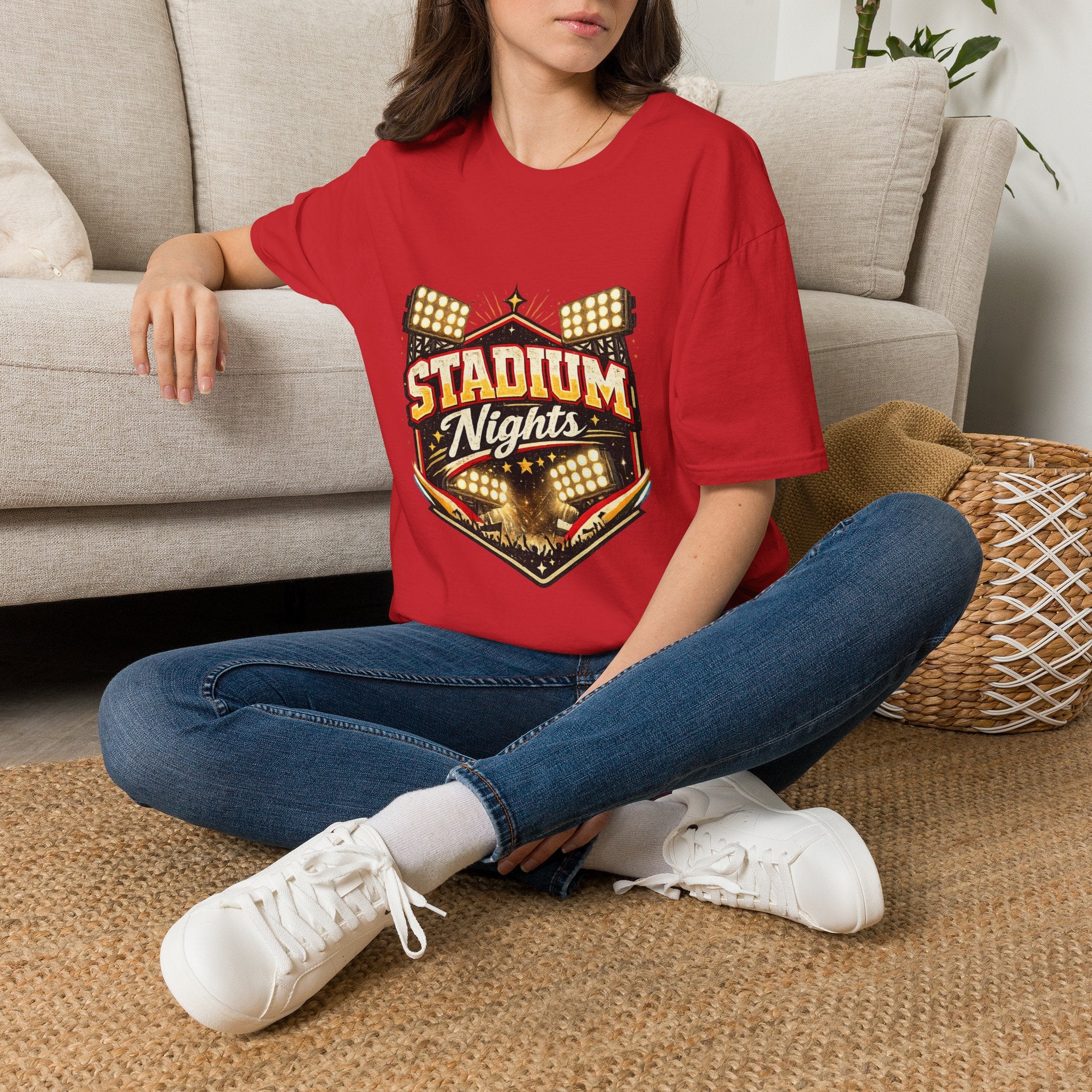 Stadium Nights T-Shirt — Vintage Sports Lights Graphic Tee