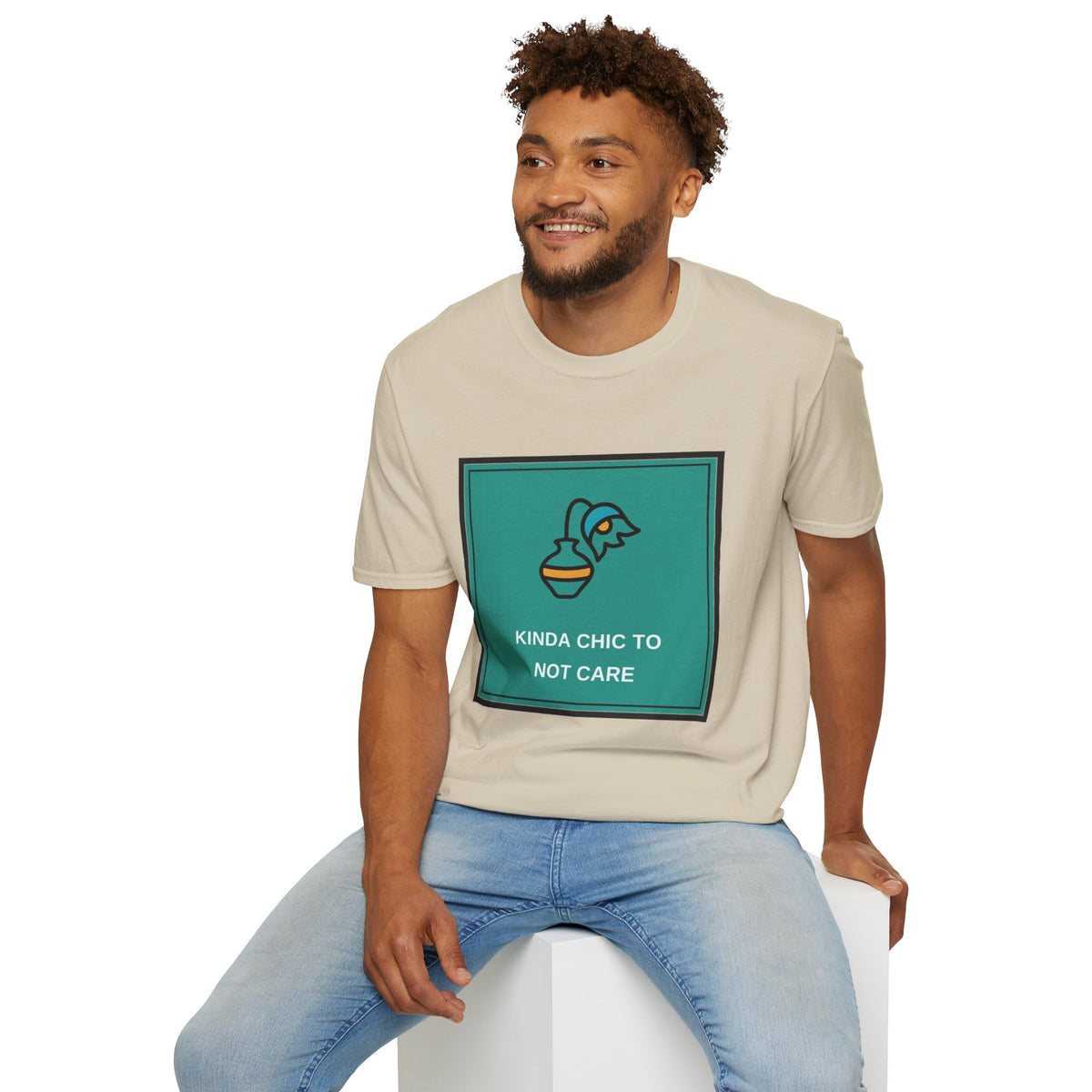 Graphic Tee — "Kinda Chic To Not Care" Minimalist Vase Design - Trending Now - August 2026