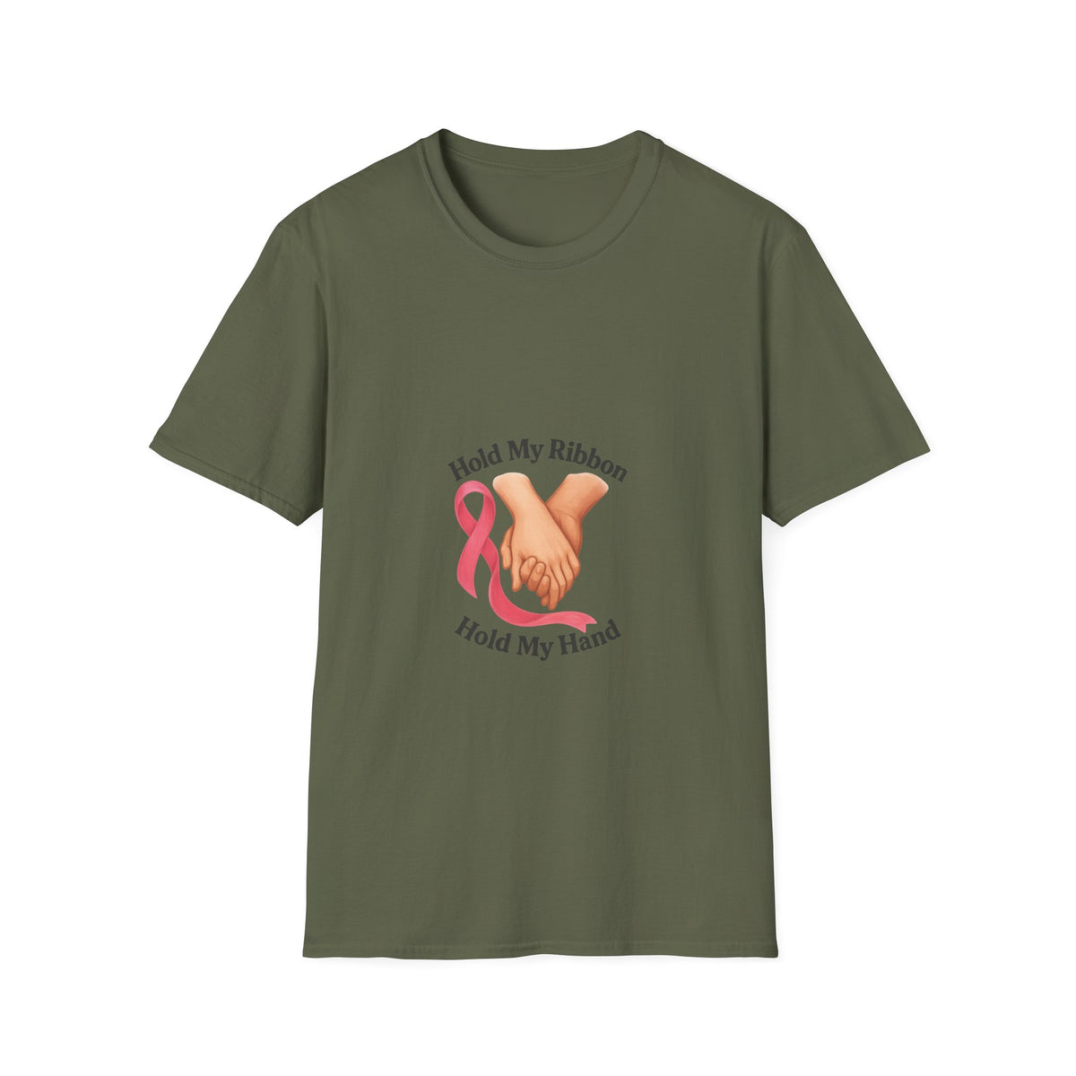 Breast Cancer Awareness T-Shirt — "Hold My Ribbon, Hold My Hand" - Trending Now - October 2026