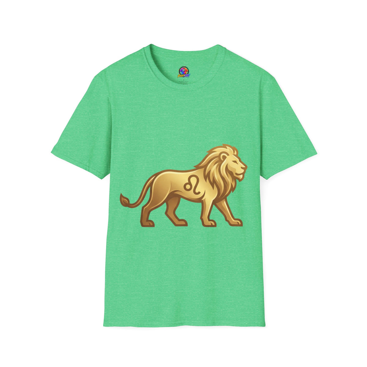 Leo Zodiac Lion T-Shirt — Gold Astrology Tee for Leo Birthdays & Zodiac Fans