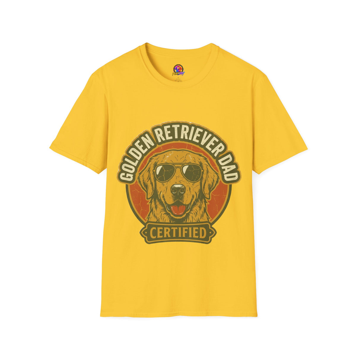 Golden Retriever Dad T-Shirt — Certified Retro Dog Dad Tee