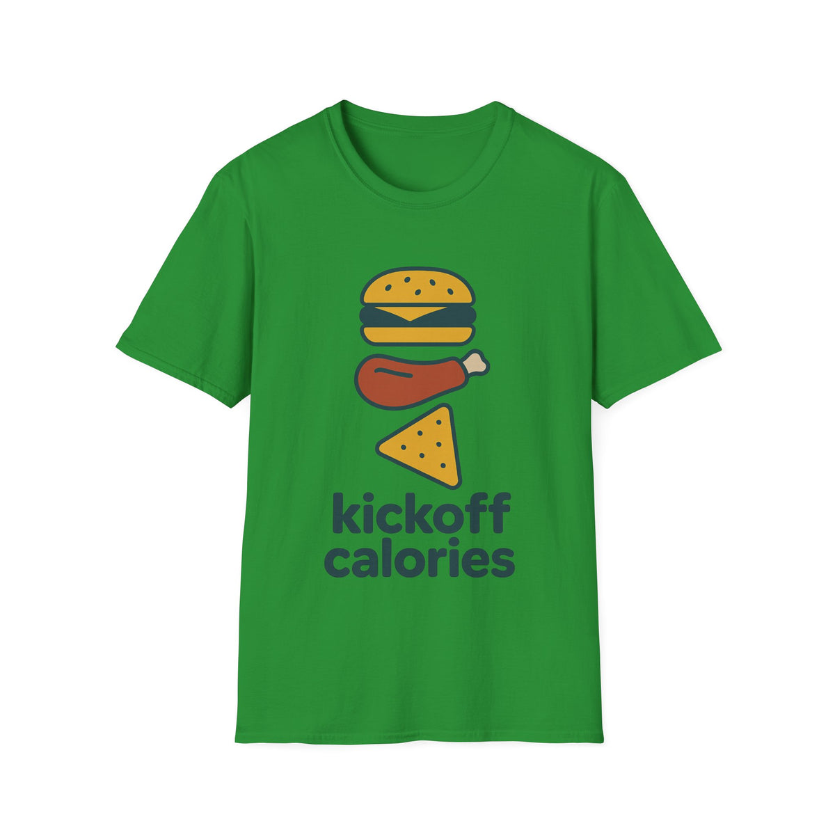 Funny 'Kick Off Calories' T-Shirt — Burger, Drumstick & Pizza Fitness Humor Tee - Trending Now - August 2026