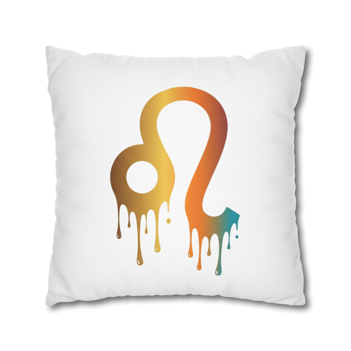 Leo Zodiac Drip Pillow – Gradient Astrology Throw Pillowcase