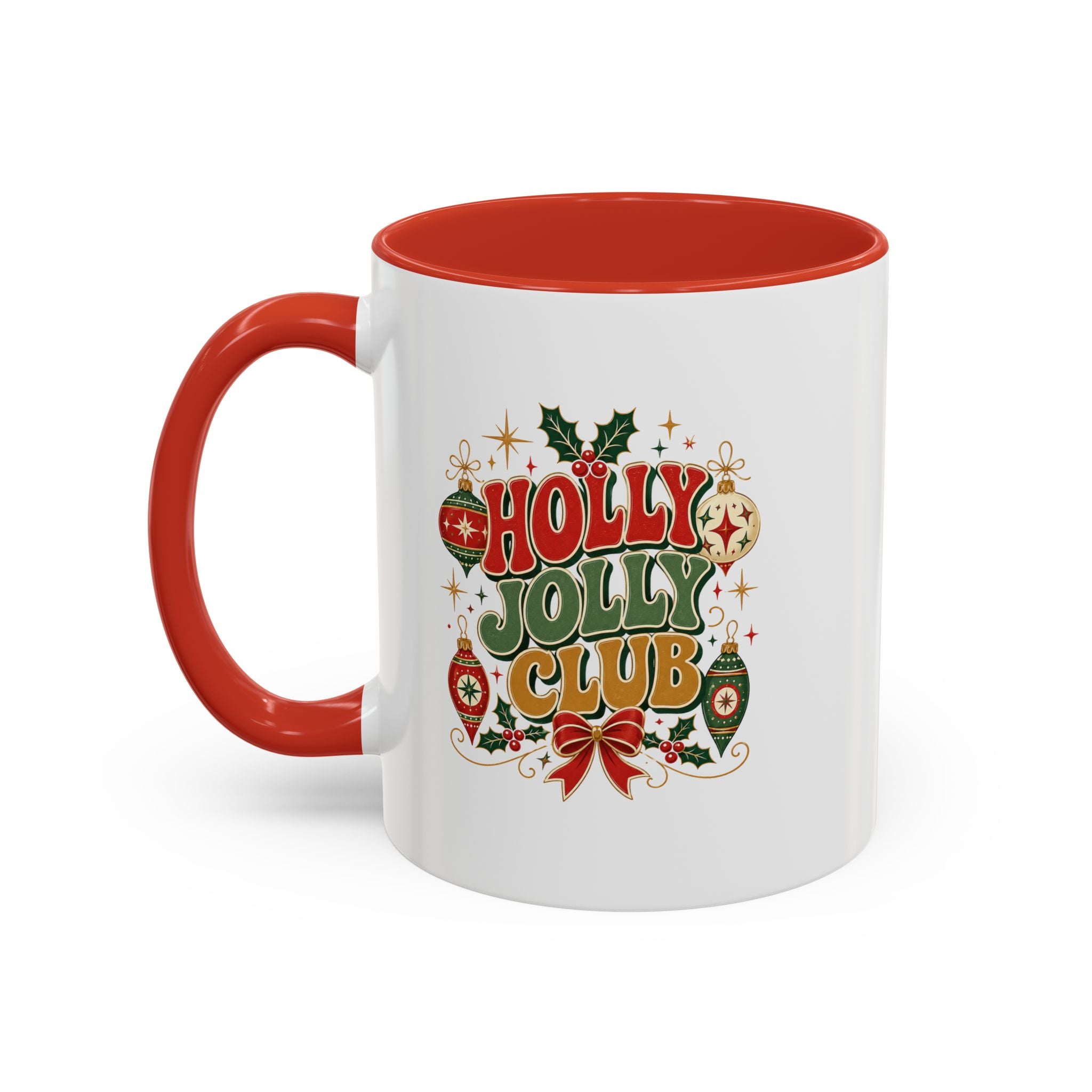 Accent Coffee Mug Holly Jolly Club