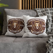 Leo Zodiac Loyal Devoted Spun Polyester Square Pillowcase