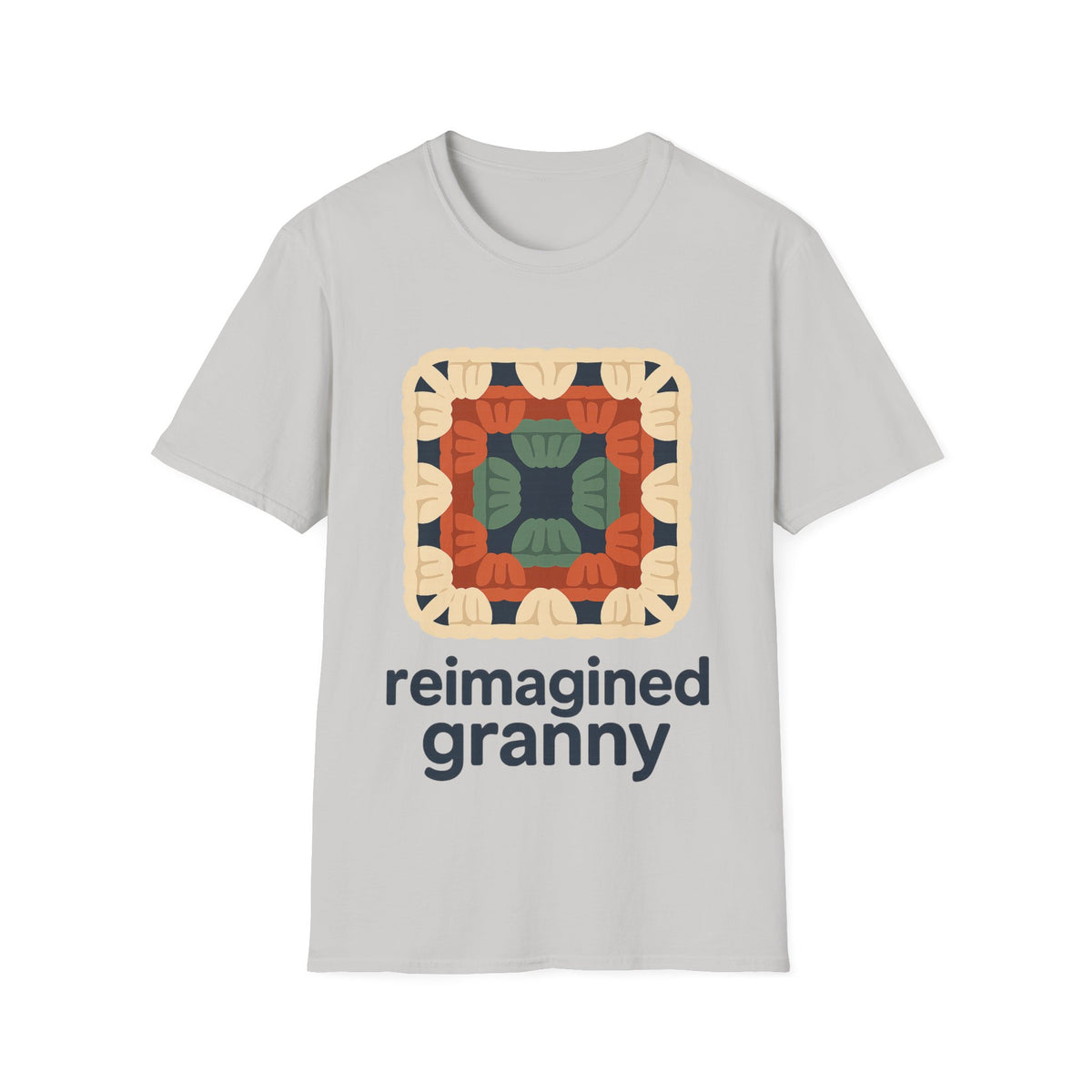 "Reimagined Granny" Retro Crochet Tee | Colorful Granny Square T-Shirt - Trending Now - September 2026