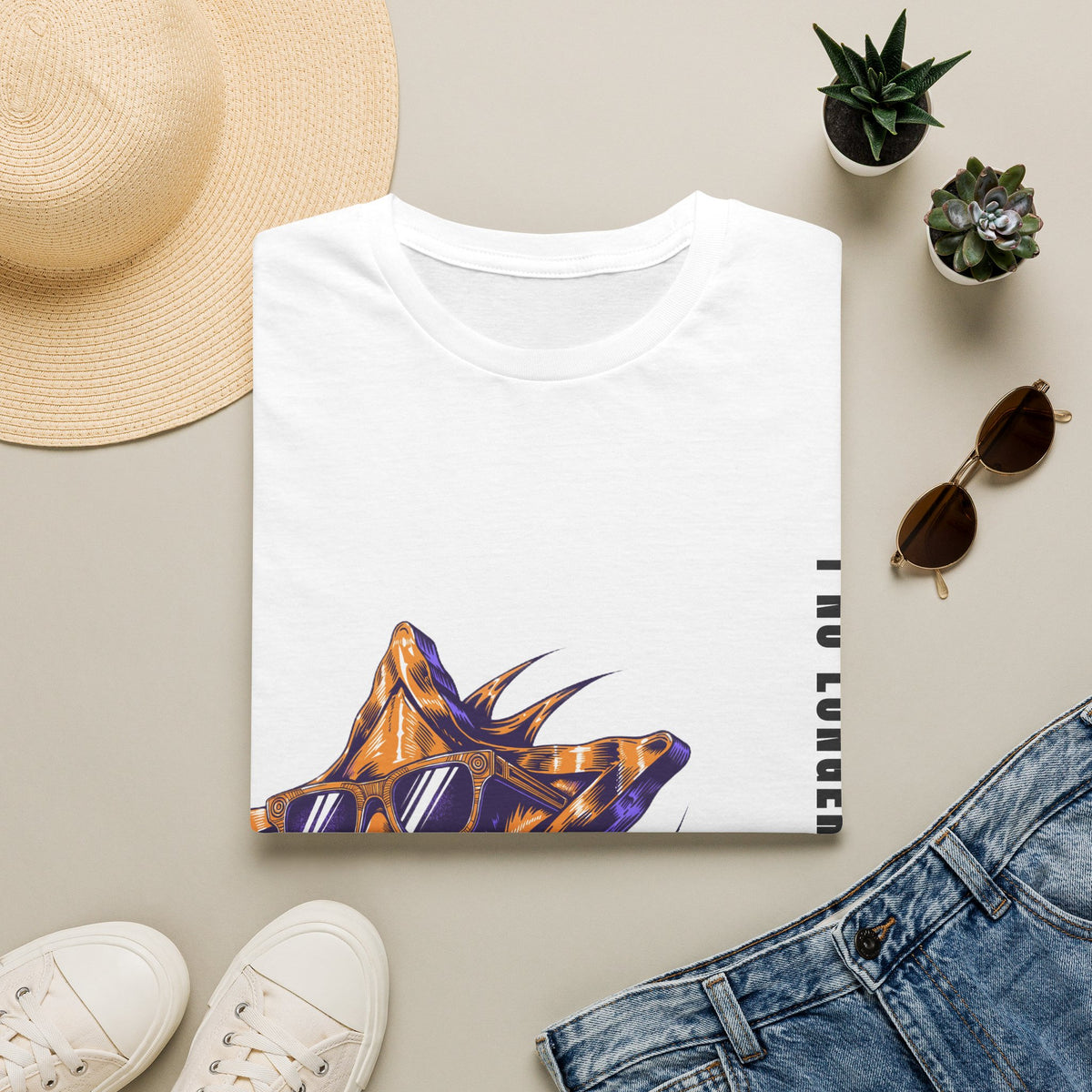 Cool Retro Sun Sunglasses I No Longer Carry ID White Graphic Tee - Trending Now - September 2026