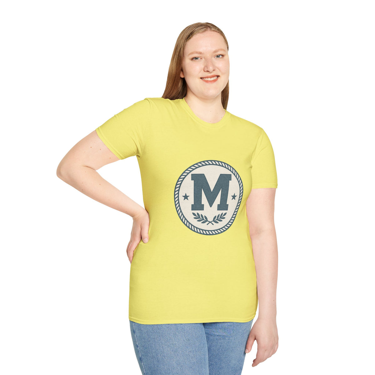 Monogram M Crest T‑Shirt — Vintage Initial Logo Tee - Trending Now - August 2026