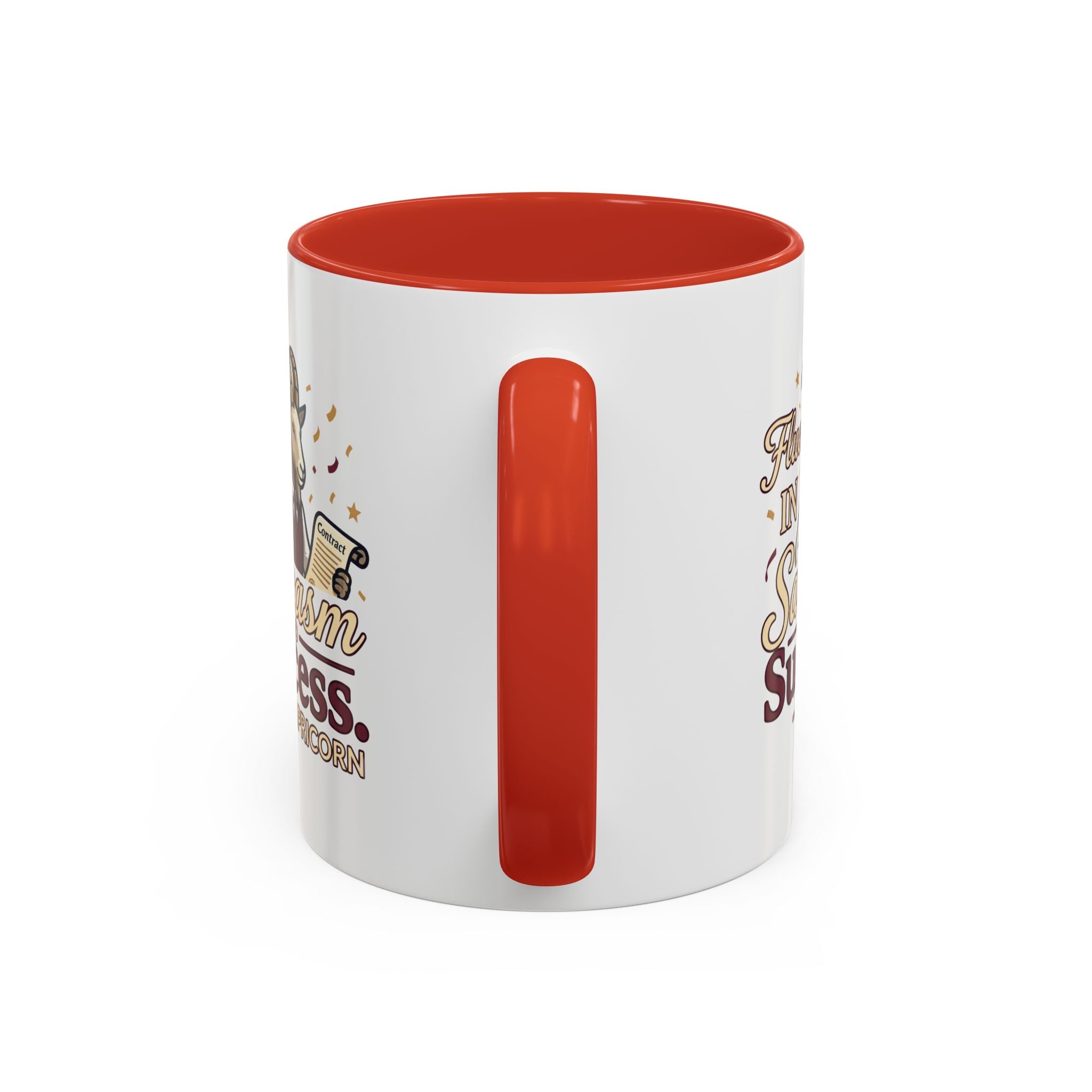 Capricorn Coffee Mug — "Fluent in Sarcasm and Success" Accent Mug