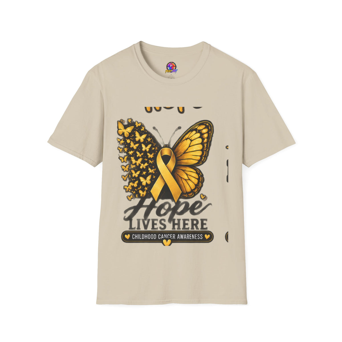Hope Lives Here Childhood Cancer Awareness T-Shirt