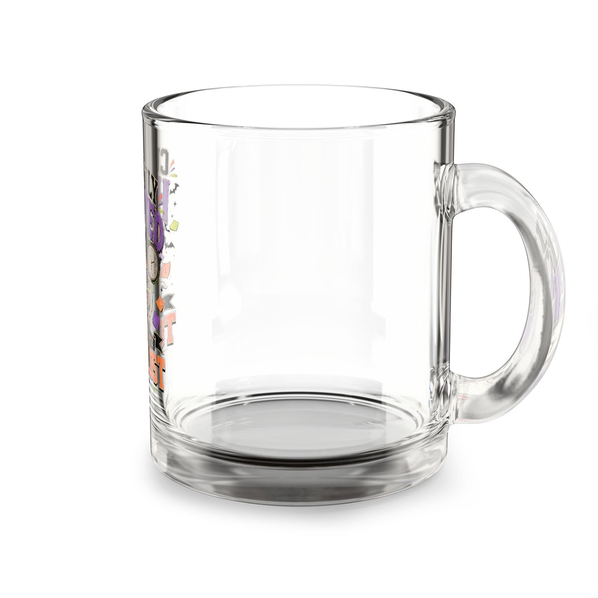 Halloween Glass Mug 10 oz  Currently Haunted By My To-Do List Glass Mug — 10oz Halloween Coffee Cup