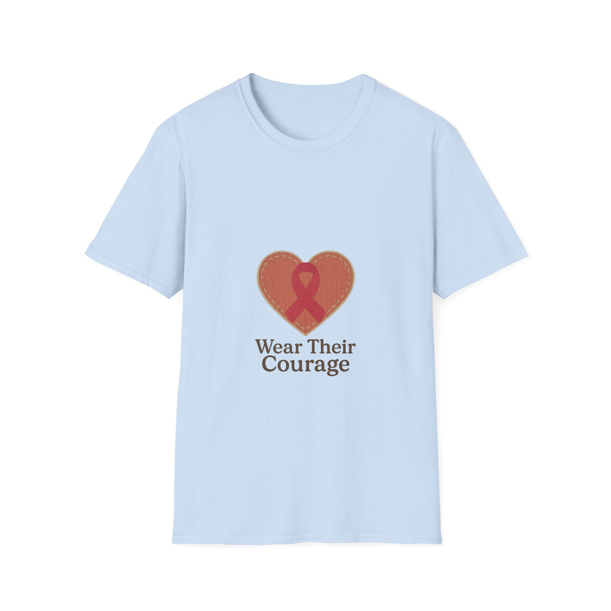 Wear Their Courage Breast Cancer Awareness Ribbon Heart Tee - Trending Now - October 2026