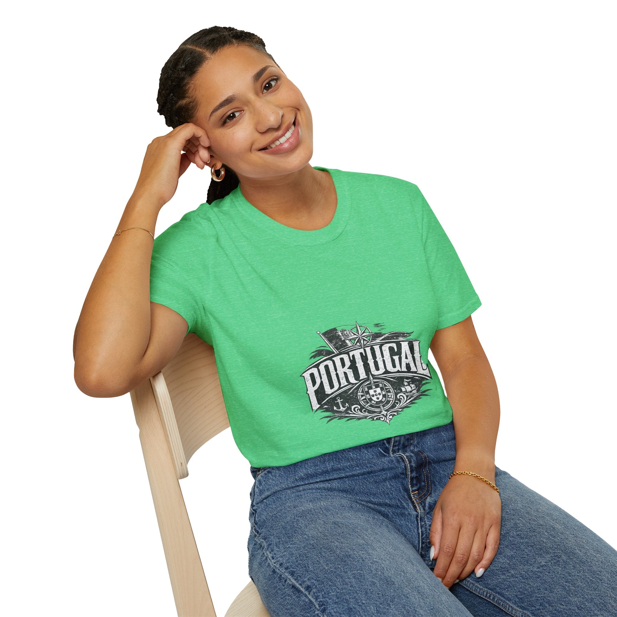 Portugal Vintage Compass T-Shirt — Nautical Travel Souvenir