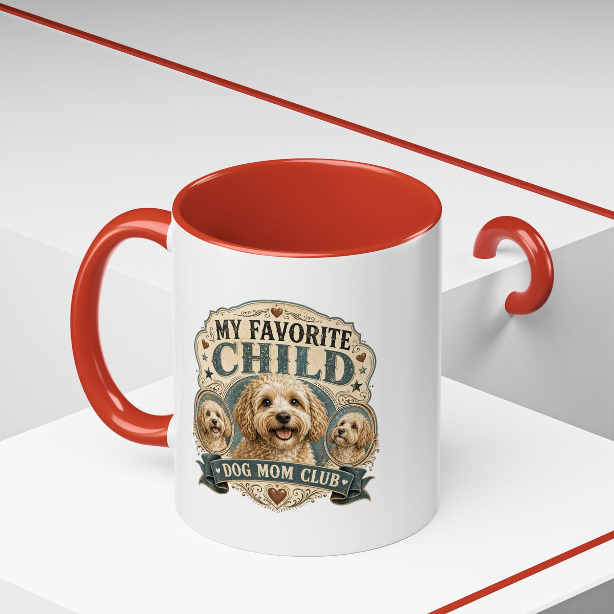 Milo Bailey Dog Dad Mom Dog Mom Coffee Mug - "My Favorite Child" Poodle Doodle Gift