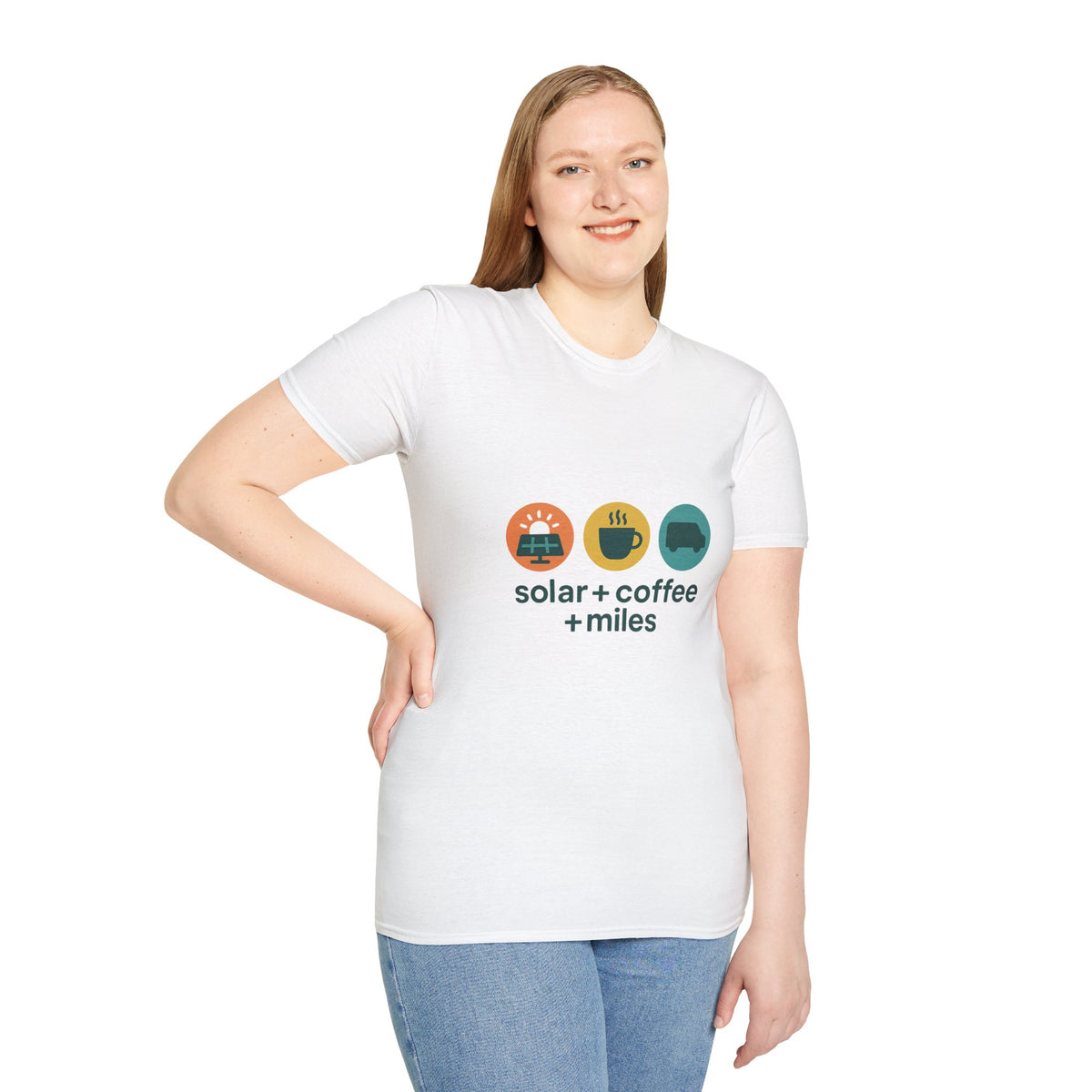 Minimalist Coffee & Camper Icons T-Shirt — Cozy Road Trip Vibes - Trending Now - August 2026