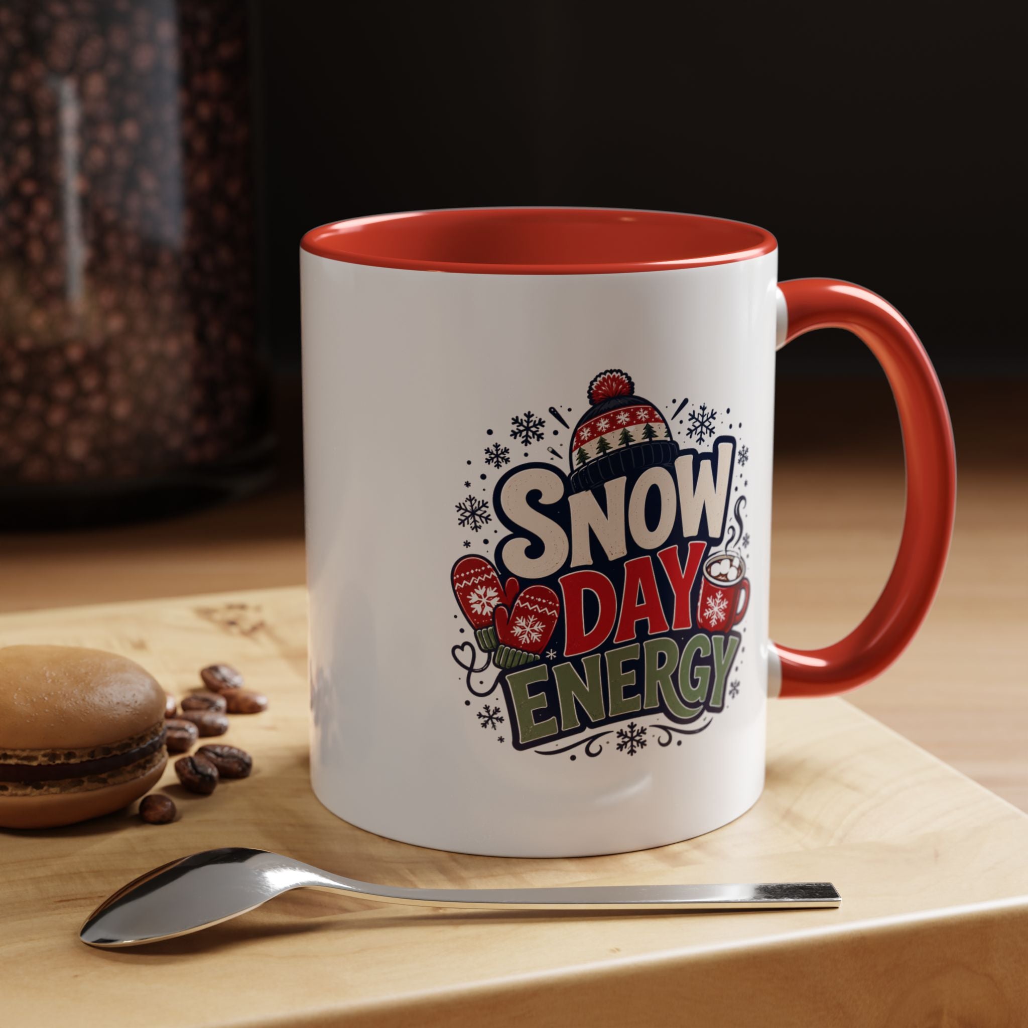 Snow Day Energy Coffee Mug — Winter Hot Cocoa Holiday Drinkware