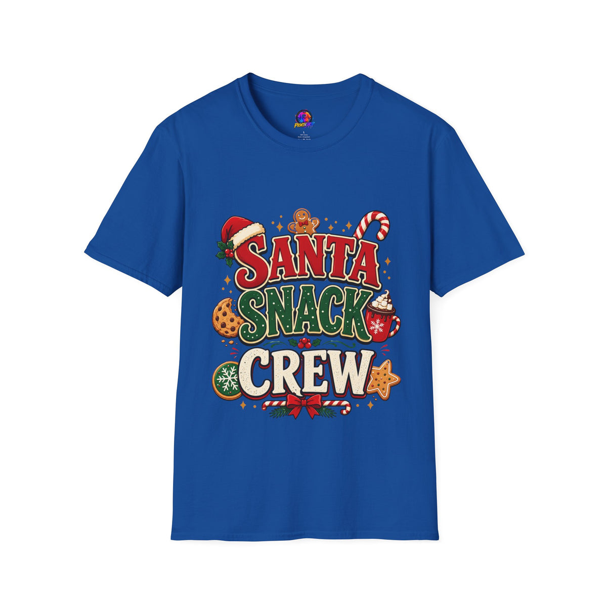 Santa Snack Crew T-Shirt — Christmas Cookie Holiday Tee