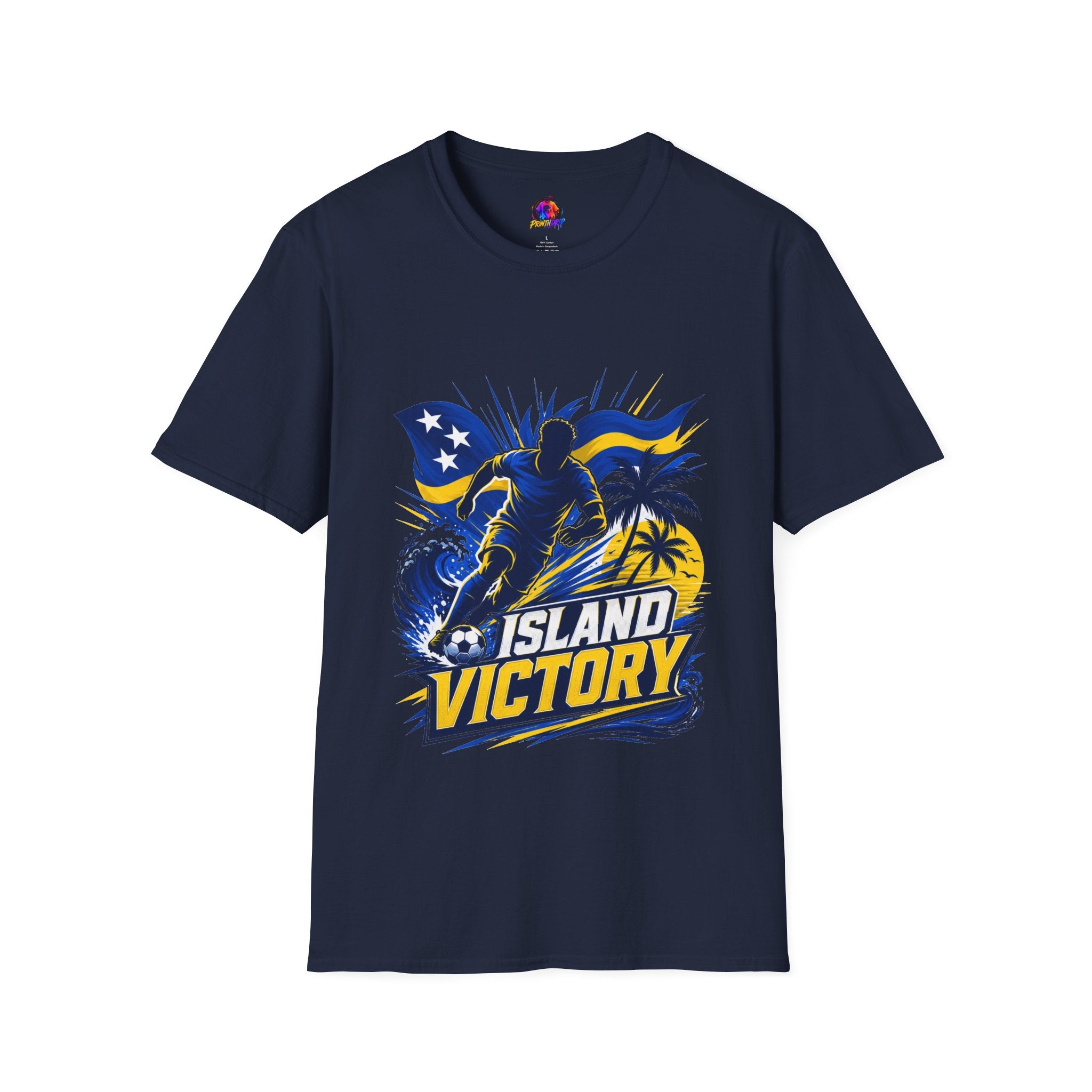Curacao Island Victory T-Shirt — Tropical Surf Soccer Graphic Tee