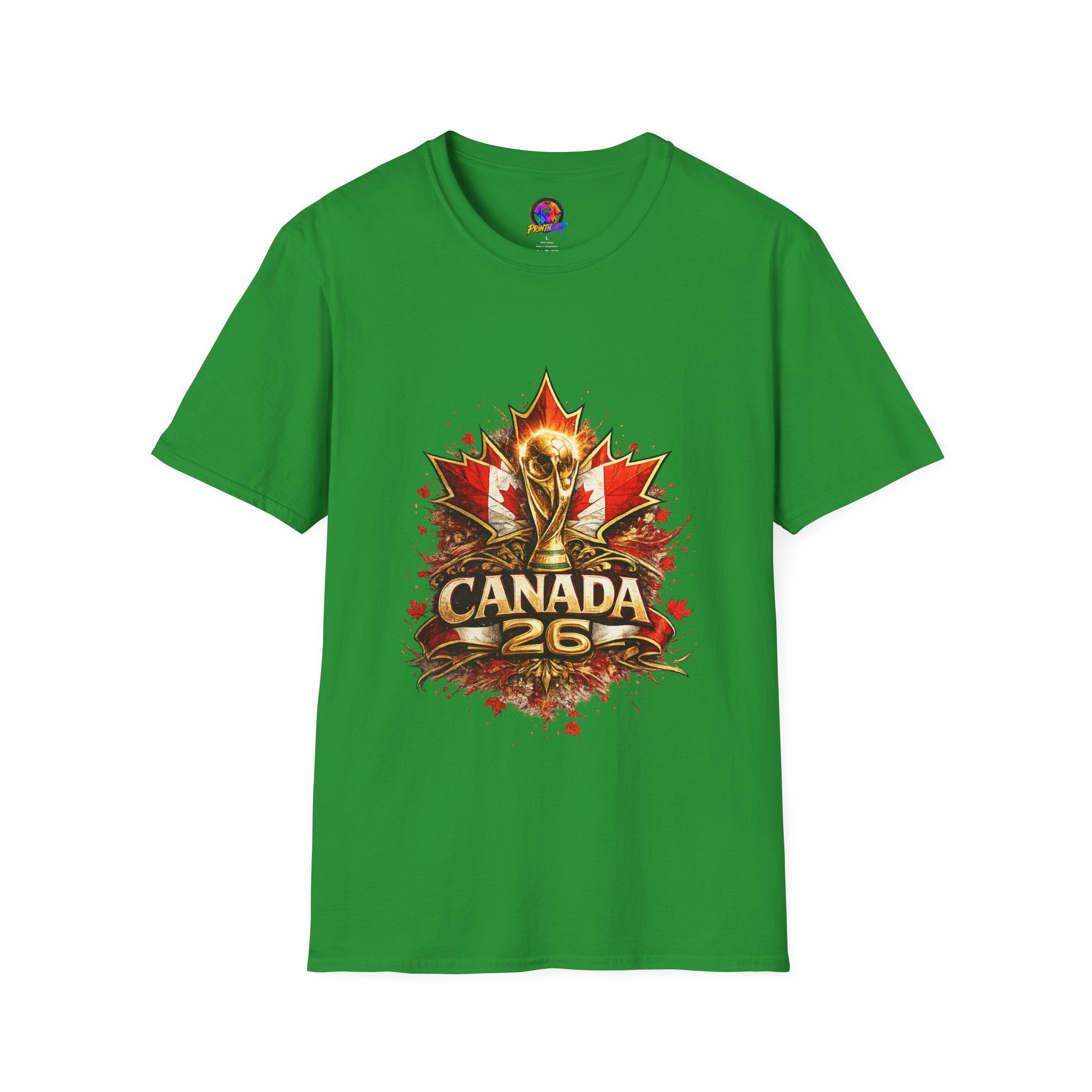 Canada World Cup T‑Shirt — Maple Leaf Soccer Trophy 26