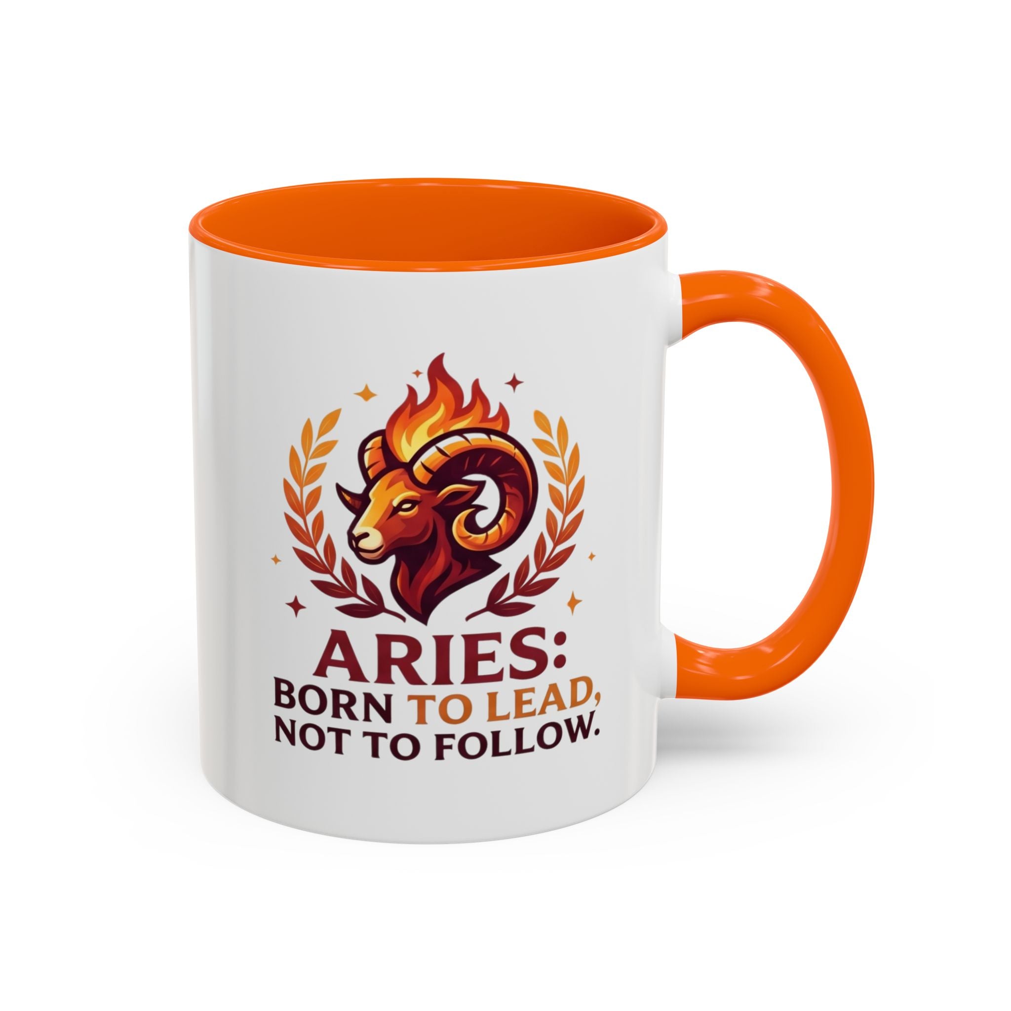 Aries Coffee Mug — "Aries: Born to Lead, Not to Follow" Zodiac Astrology Gift