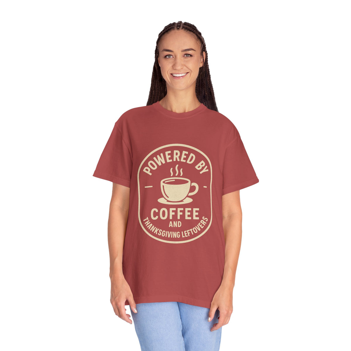 Powered by Coffee and Thanksgiving Leftovers T-Shirt - Trending Now - October 2026