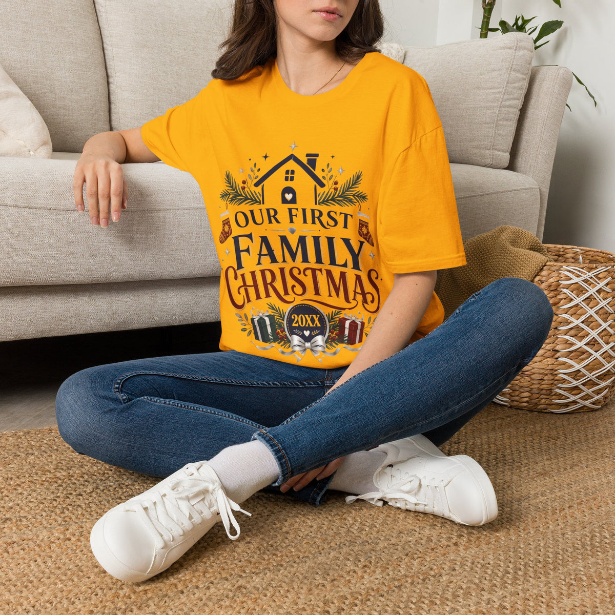 T-Shirt — Our First Family Christmas Personalized Tee