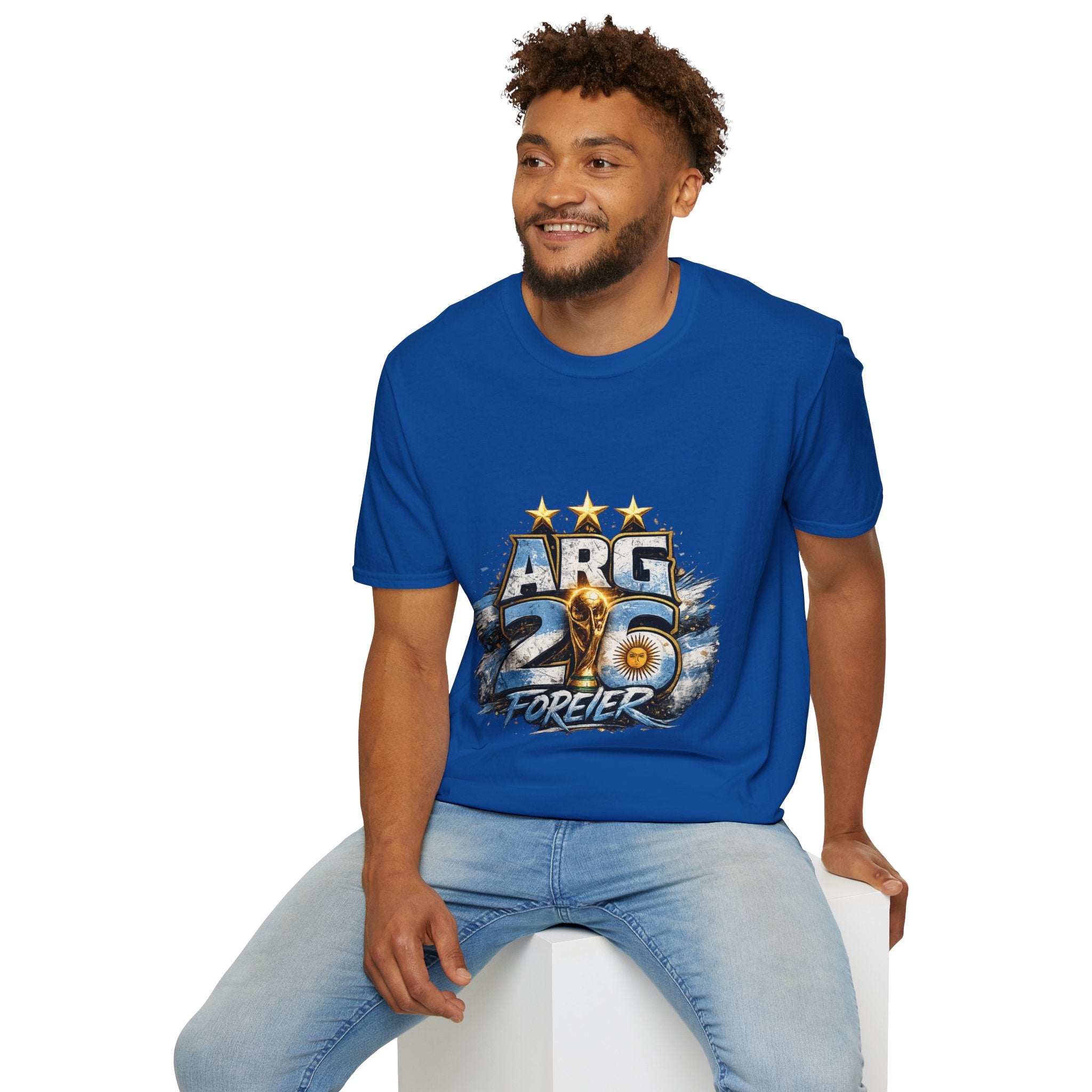 Argentina 26 Forever T‑Shirt — ARG Soccer World Cup 3‑Star Fan Tee