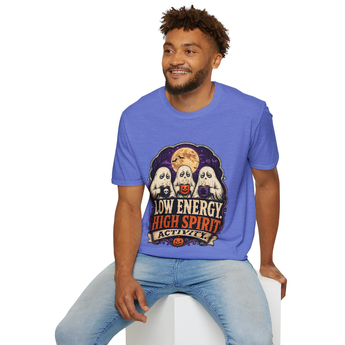 Halloween Low Energy High Spirit Unisex Softstyle T-Shirt