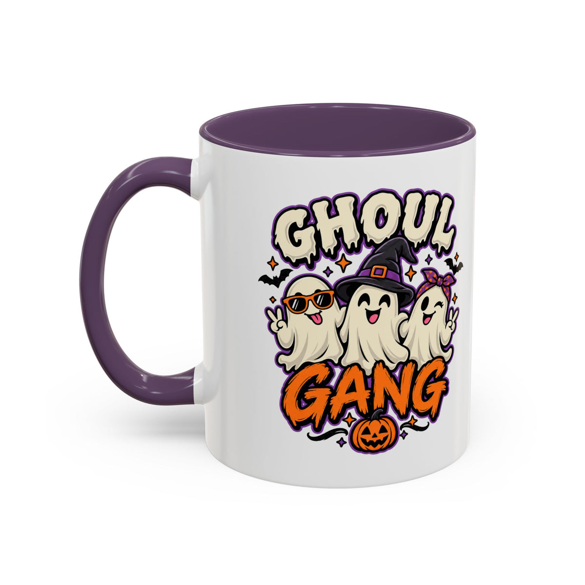 Ghoul Gang Coffee Mug — Cute Halloween Ghosts Accent Mug (11/15oz)