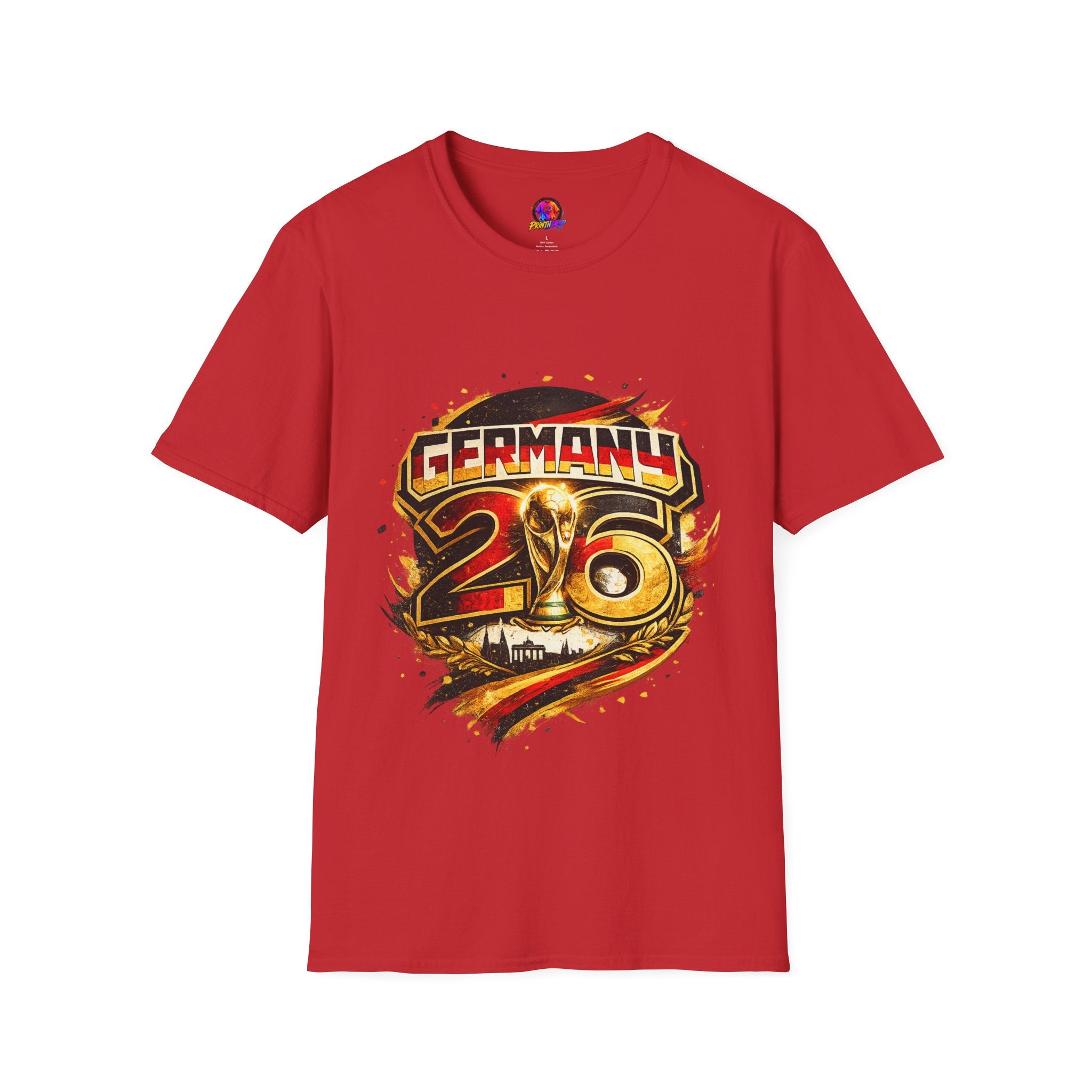 Germany 26 Skull Graphic T‑Shirt — Retro Soccer Fan Tee