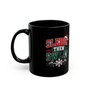 Modern Day Christmas Sleigh Then Sweat Coffee Mug — Funny Christmas Fitness Mug
