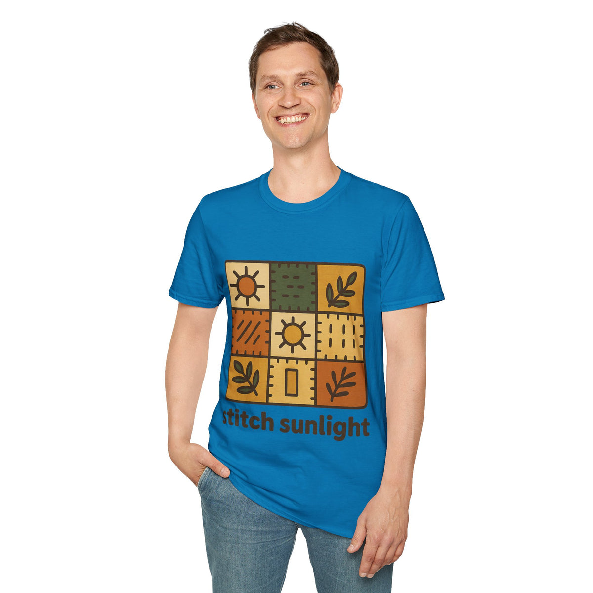 T-Shirt — Rustic Sunflower Patchwork “Catch Sunlight” Graphic Tee - Trending Now - September 2026