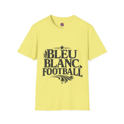 France Bleu Blanc Football T-Shirt — Vintage French Football Tee