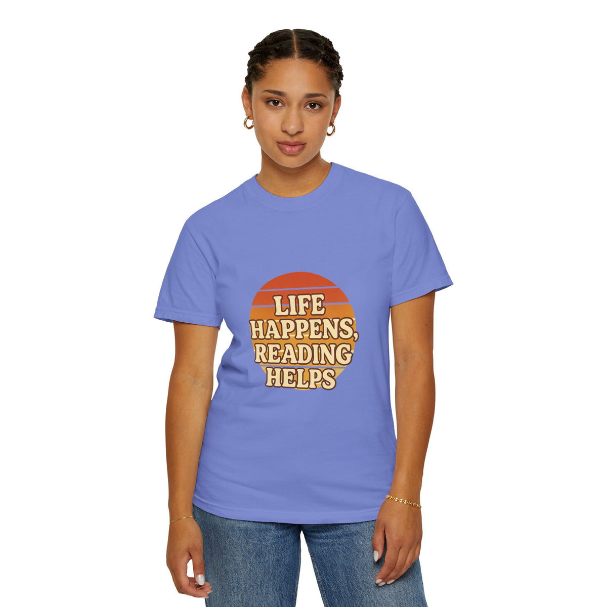 Reading Helps T-Shirt — "Life Happens, Reading Helps" Retro Book Tee - Trending Now - October 2026