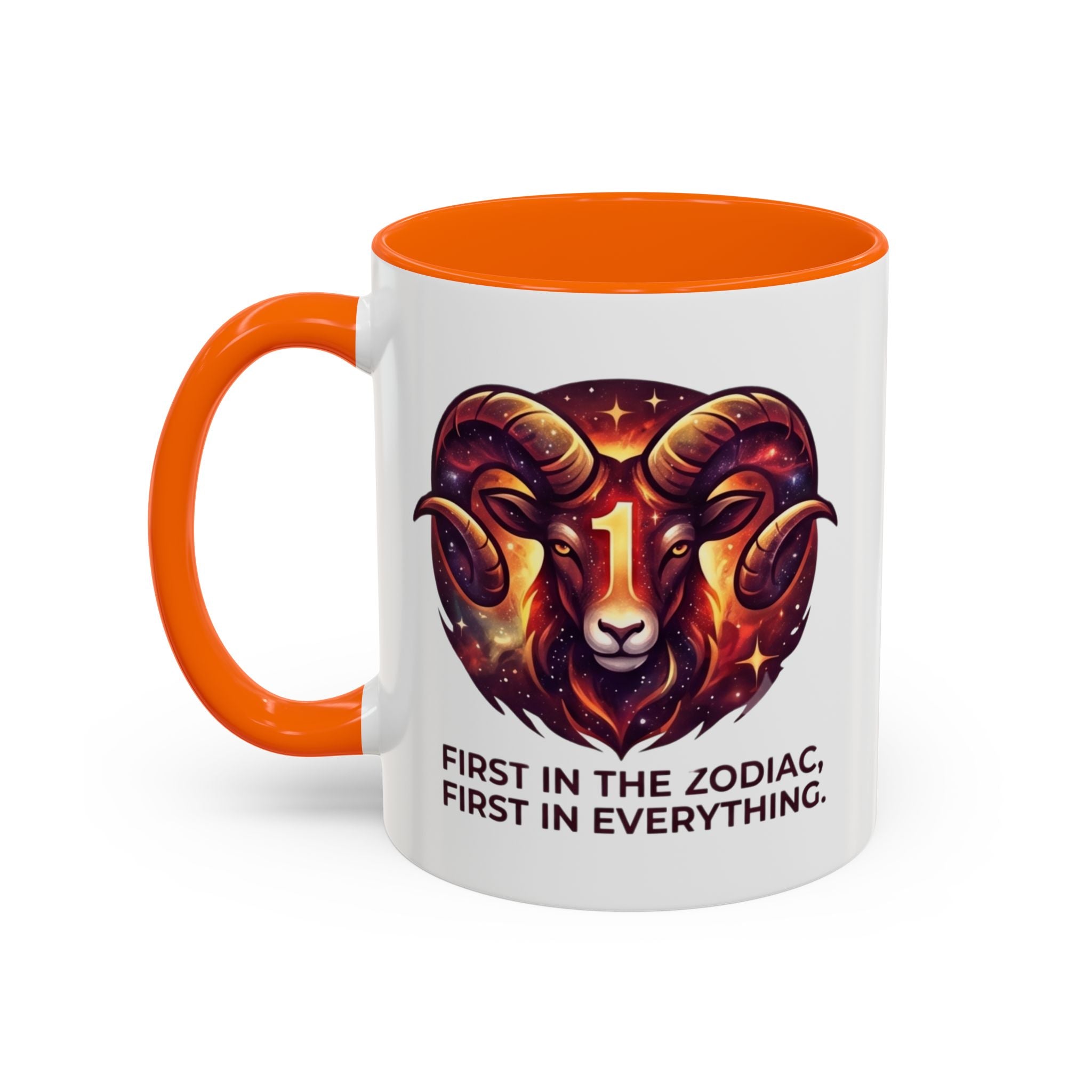 Aries Zodiac Coffee Mug — "First in the Zodiac, First in Everything" Accent Mug