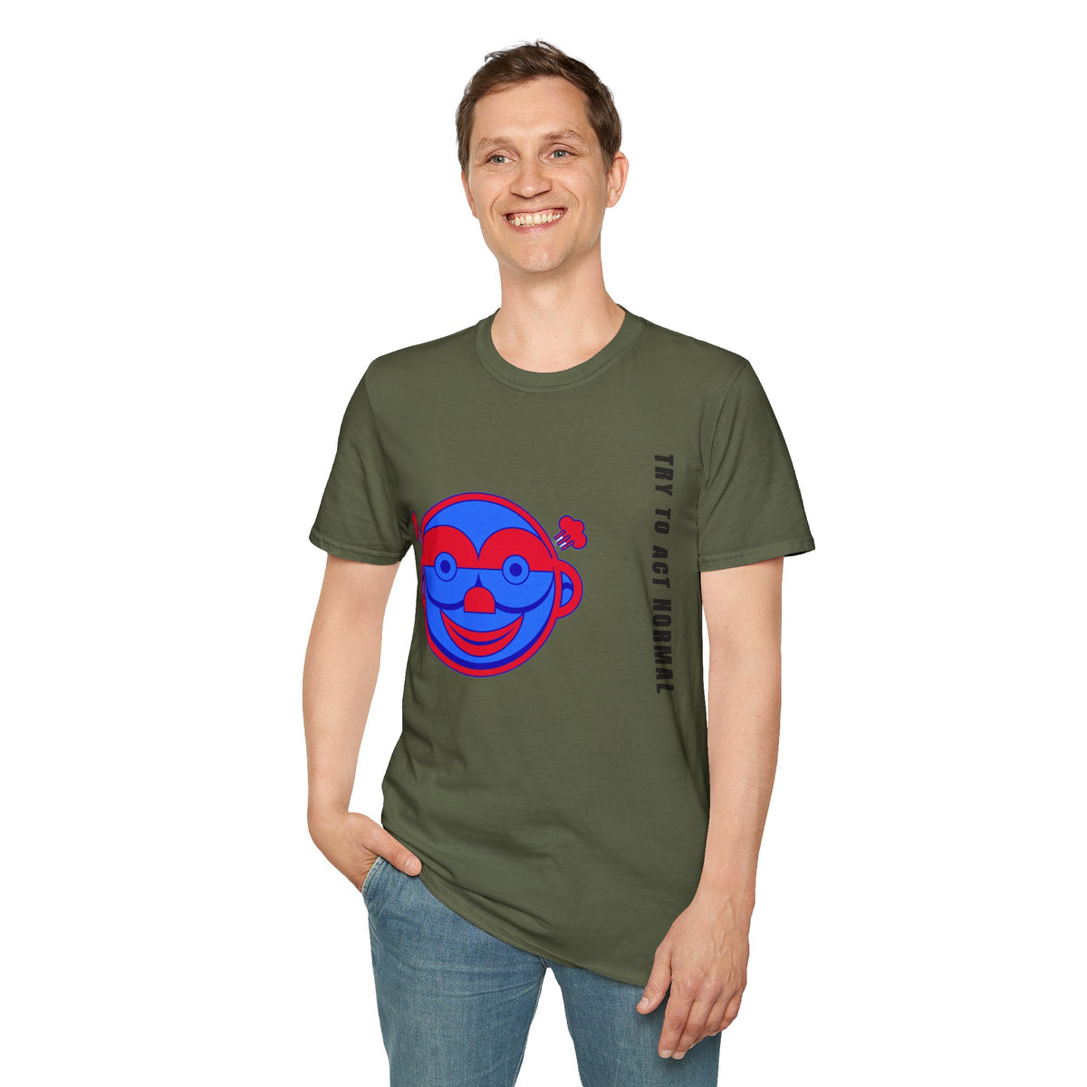 Peekaboo Monkey T-Shirt — Retro Red & Blue Cartoon Graphic Tee - Trending Now - September 2026