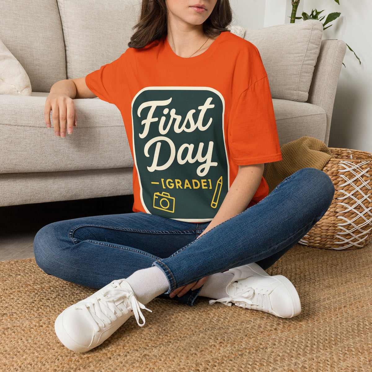 First Day T-Shirt — Retro "First Day (Grade 1)" Back-to-School Tee - Trending Now - August 2026
