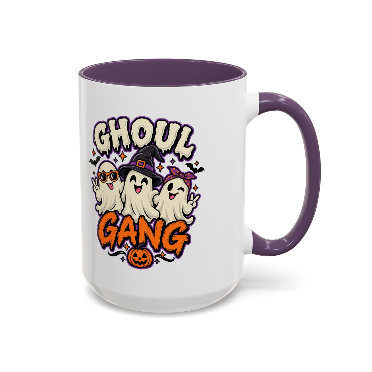 Ghoul Gang Coffee Mug — Cute Halloween Ghosts Accent Mug (11/15oz)