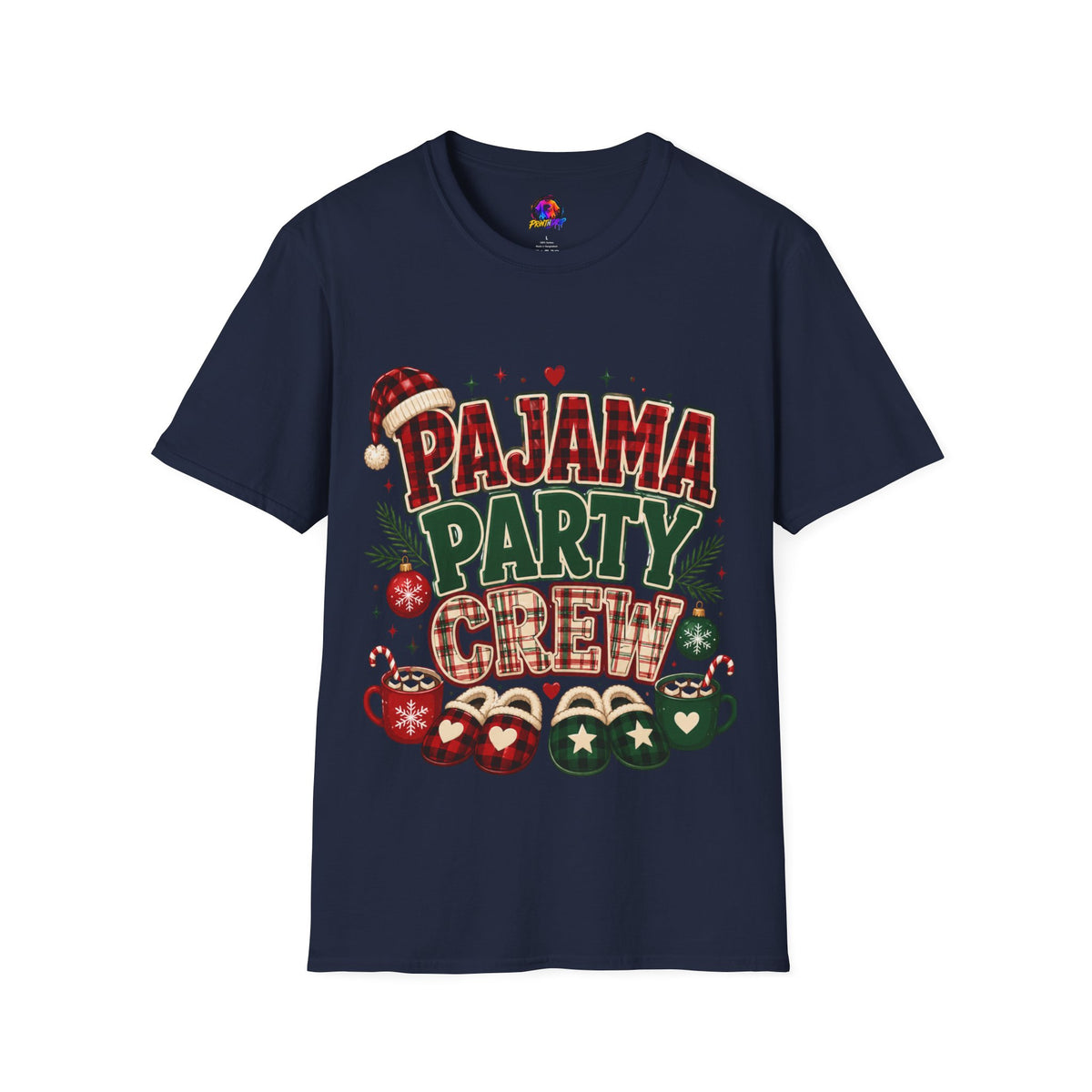 Pajama Party Crew T‑Shirt — Festive Christmas Lounge Tee