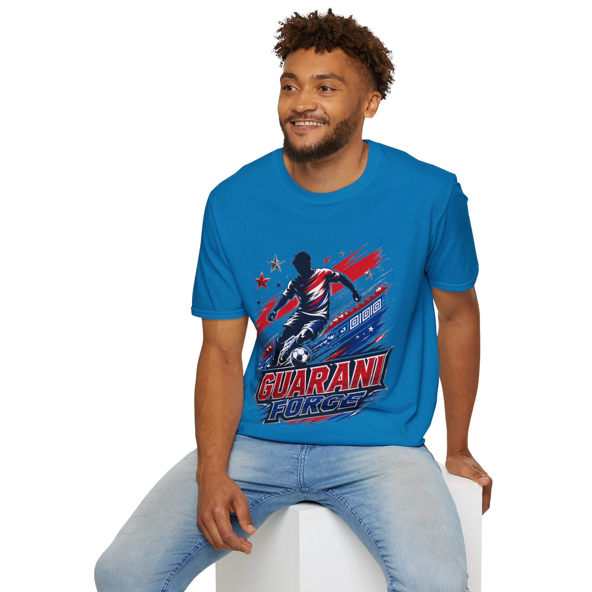 Paraguay Guarani Force Soccer T-Shirt — Red, White & Blue Futbol Fan Tee