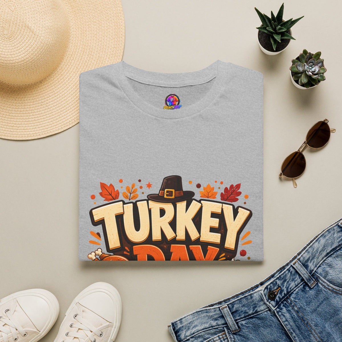 Thanksgiving T-Shirt Turkey Day Vibes T-Shirt