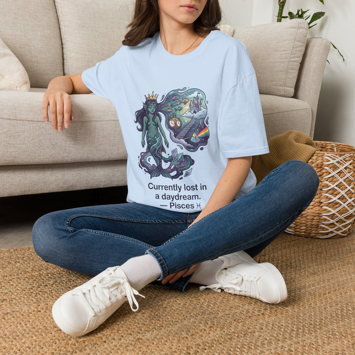 Pisces Daydream T-Shirt — 'Currently Lost in a Daydream' Zodiac Graphic Tee