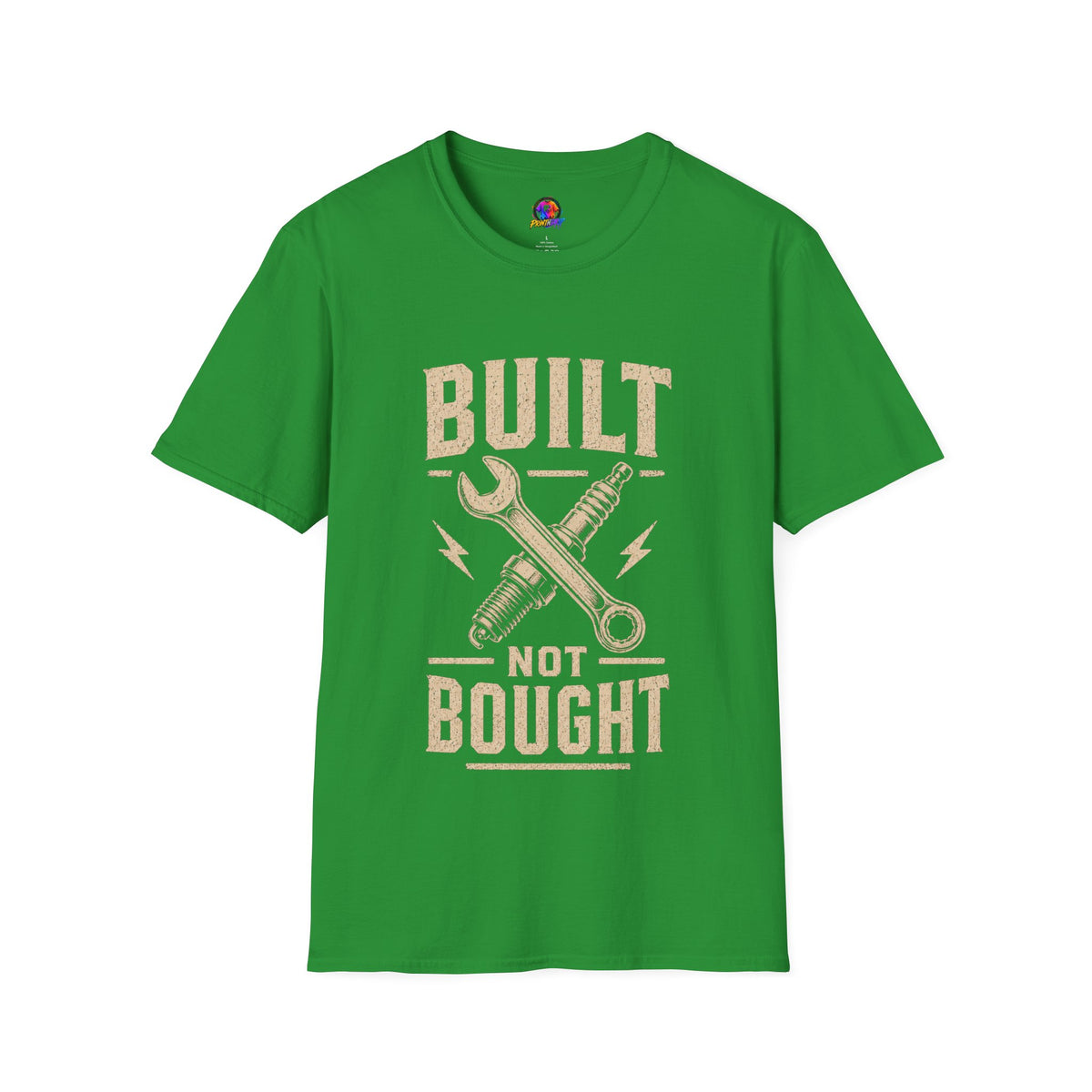 Built Not Bought T-Shirt — Vintage Mechanic DIY Garage Tee