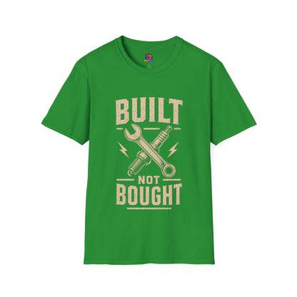Built Not Bought T-Shirt — Vintage Mechanic DIY Garage Tee