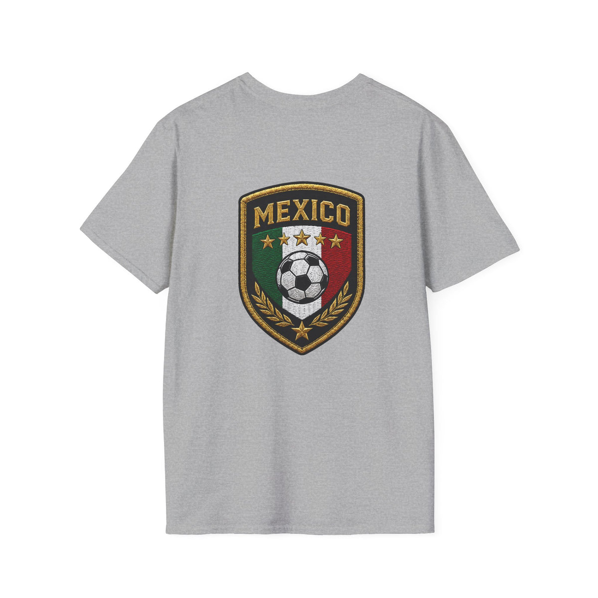 Verde Fuego Mexico Soccer T-Shirt — Dynamic Player Silhouette Football Tee
