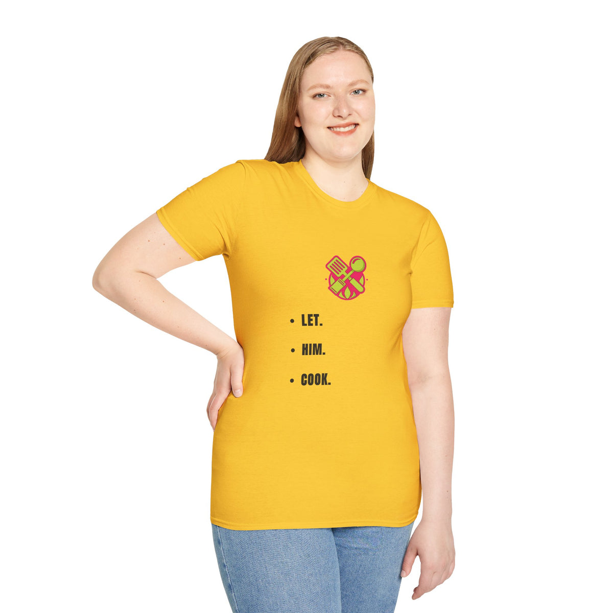 T-Shirt — LET. HUM. COOK. Minimalist Cooking Heart Graphic - Trending Now - September 2026