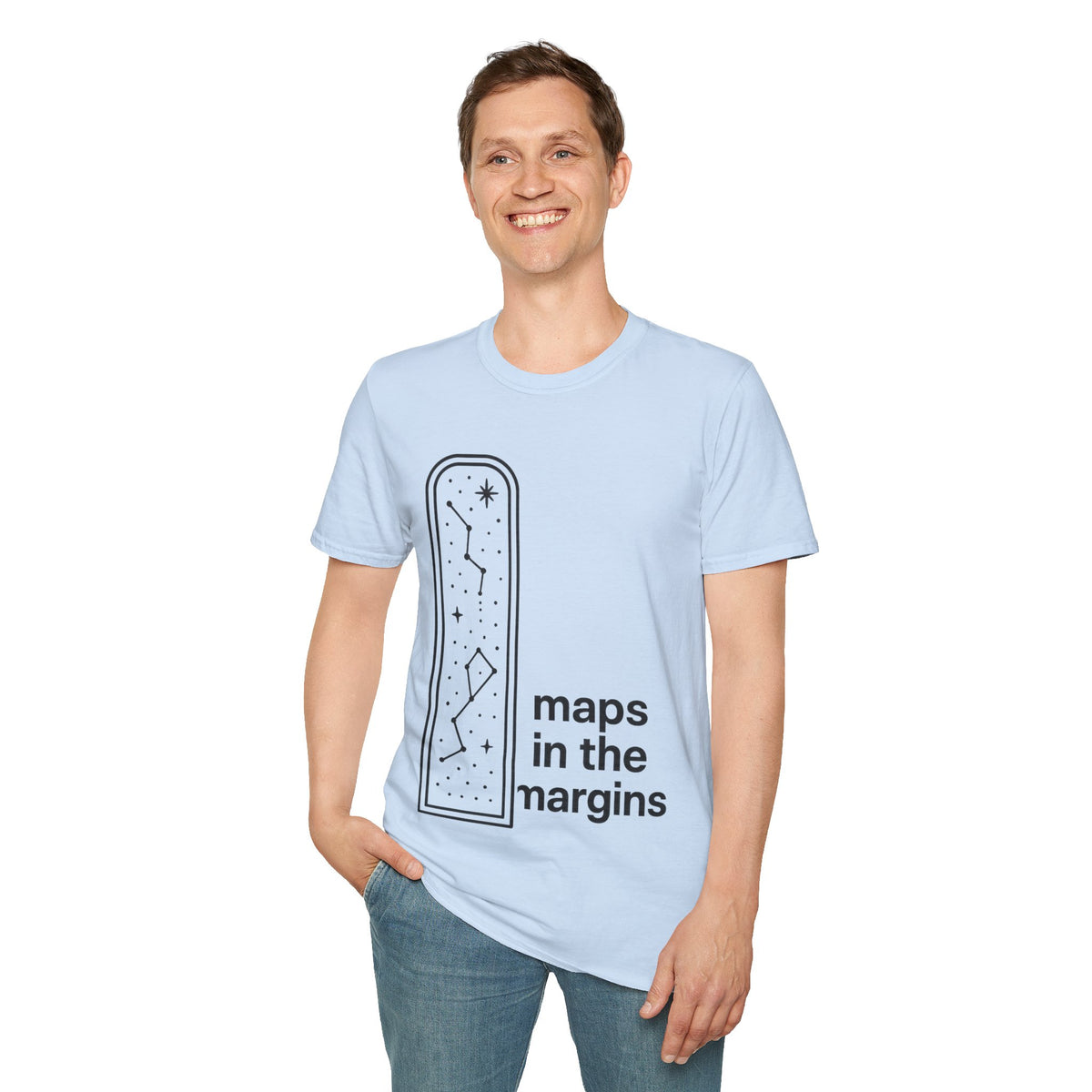 "Maps In The Margins" Travel Bookmark Tee | Minimalist Wanderlust Graphic T-Shirt - Trending Now - September 2026